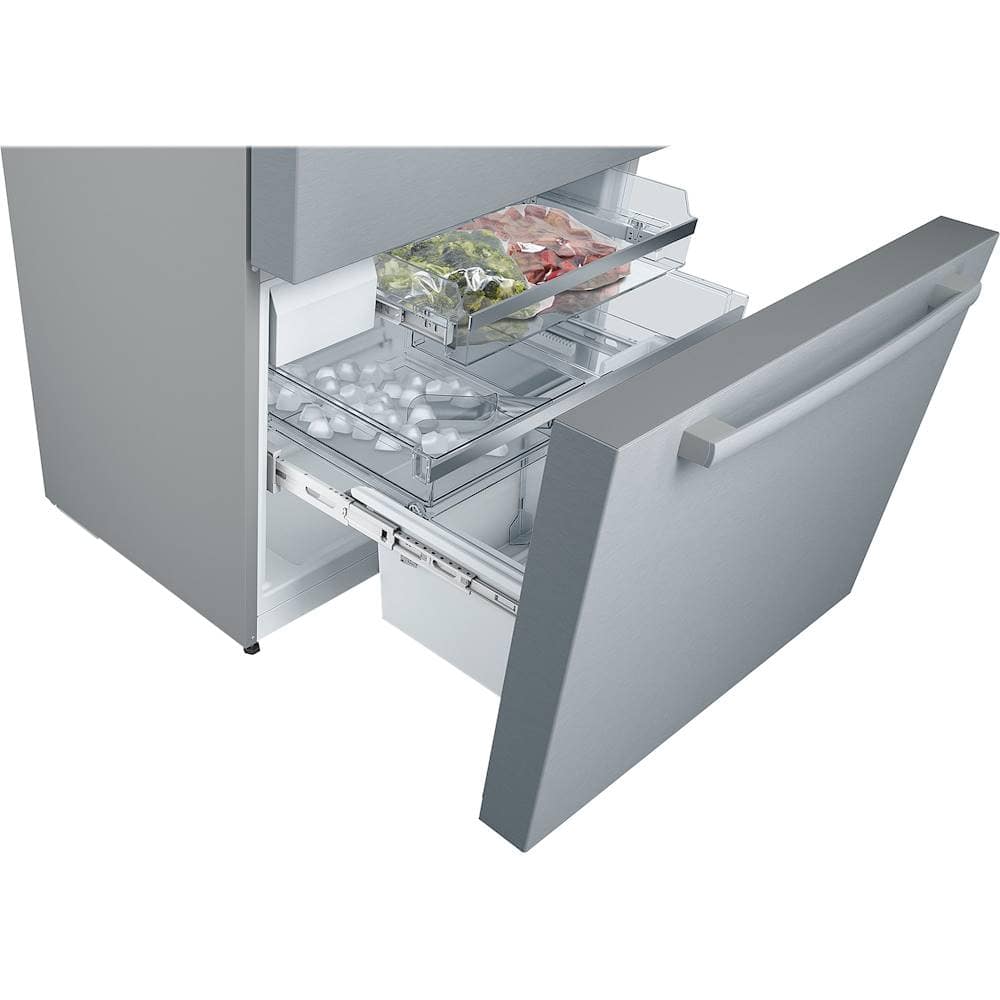 Alt View 14. Bosch - 800 Series 21 Cu. Ft. 4-Door French Door Counter-Depth Smart Refrigerator - Stainless steel.