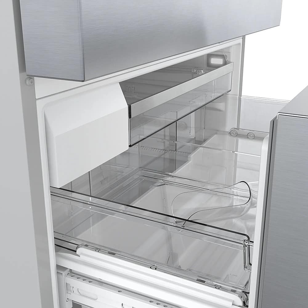 Alt View 15. Bosch - 800 Series 21 Cu. Ft. 4-Door French Door Counter-Depth Smart Refrigerator - Stainless steel.