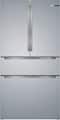 Bosch - 800 Series 36 in. Wide 20.5 Cu. Ft. 4-Door French Door Bottom Freezer Counter-Depth Smart Refrigerator with VitaFresh - Stainless Steel