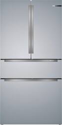 Bosch - 800 Series 20.5 Cu. Ft. 4-Door French Door Counter-Depth Smart Refrigerator with VitaFresh - Stainless Steel - Front_Zoom