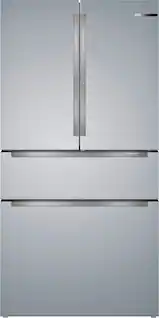 Bosch - 800 Series 20.5 Cu. Ft. 4-Door French Door Bottom Freezer Counter-Depth Smart Refrigerator with VitaFresh - Stainless Steel