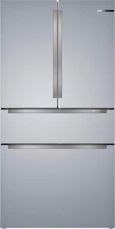 Bosch - 800 Series 20.5 Cu. Ft. 4-Door French Door Bottom Freezer Counter-Depth Smart Refrigerator with VitaFresh - Stainless Steel