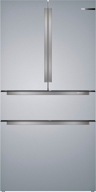 Front Zoom. Bosch - 800 Series 20.5 Cu. Ft. 4-Door French Door Counter-Depth Smart Refrigerator - Stainless Steel.