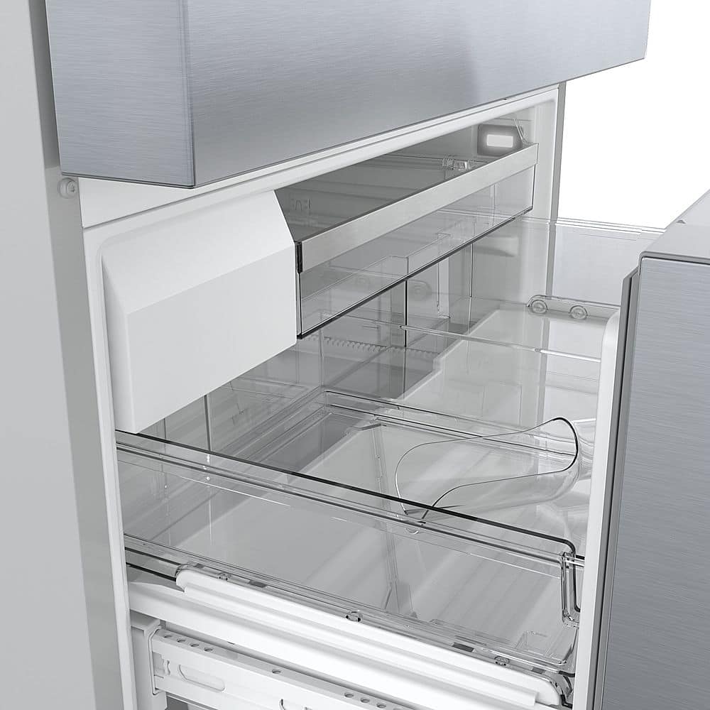 Alt View 15. Bosch - 800 Series 20.5 Cu. Ft. 4-Door French Door Counter-Depth Smart Refrigerator - Stainless steel.