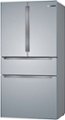 Left Zoom. Bosch - 800 Series 20.5 Cu. Ft. 4-Door French Door Counter-Depth Smart Refrigerator - Stainless steel.