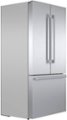 Angle Zoom. Bosch - 800 Series 21 Cu. Ft. French Door Counter-Depth Smart Refrigerator - Stainless steel.