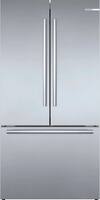 Bosch - 800 Series 21 Cu. Ft. French Door Counter-Depth Refrigerator - Stainless steel - Front_Zoom