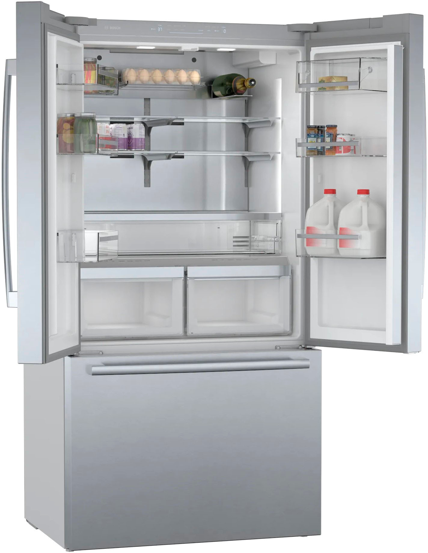 Bosch 800 Series 21 Cu. Ft. French Door Counter-Depth Refrigerator ...