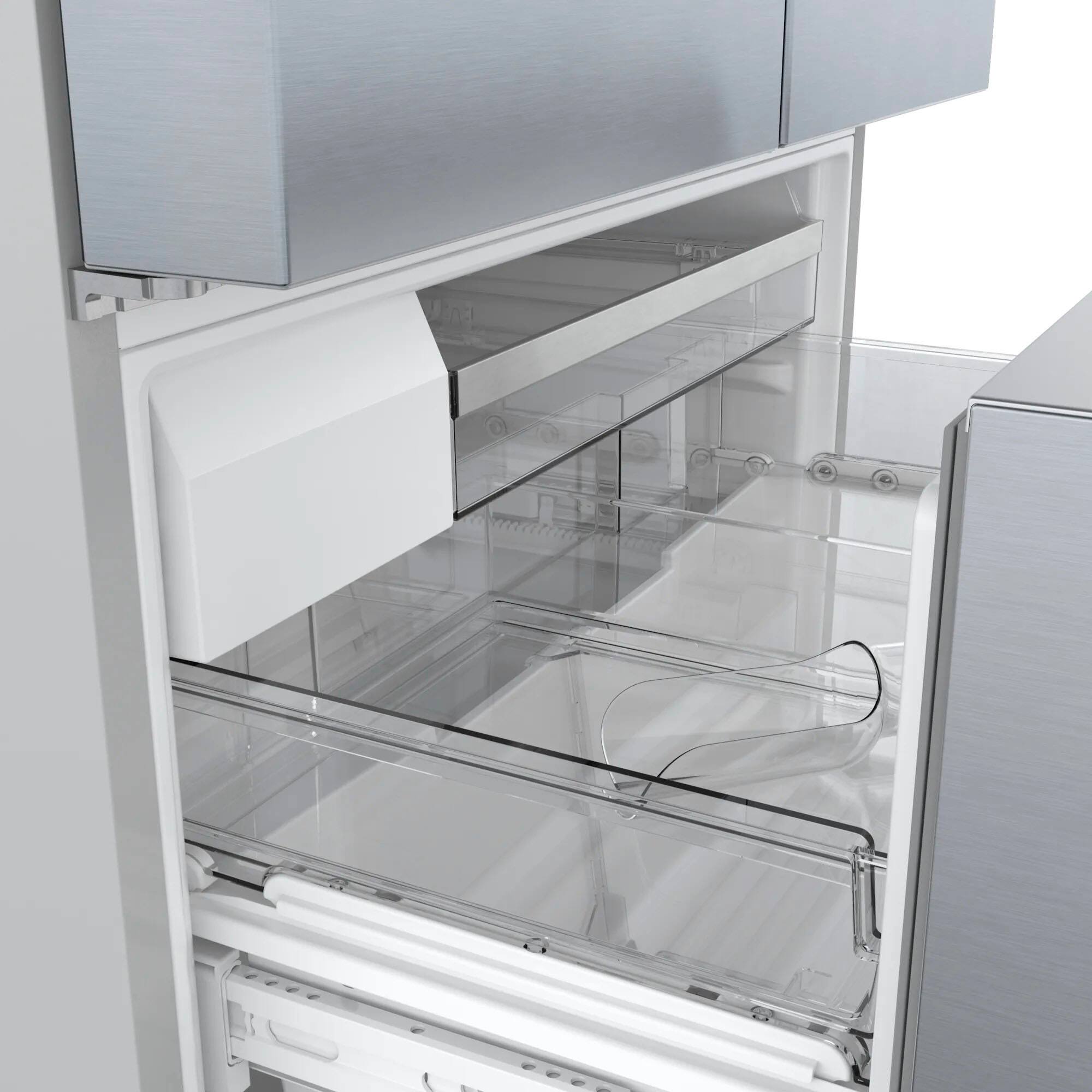 Alt View 16. Bosch - 800 Series 21 Cu. Ft. French Door Counter-Depth Smart Refrigerator - Stainless steel.