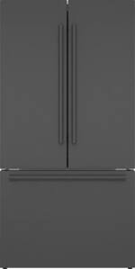 Bosch - 800 Series 21 Cu. Ft. French Door Counter-Depth Refrigerator - Black stainless steel - Front_Standard