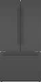 Bosch - 800 Series 36 in. Wide 21 Cu. Ft. French Door Counter-Depth Smart Refrigerator - Black Stainless Steel