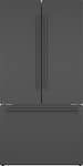 Bosch - 800 Series 36 in. Wide 21 Cu. Ft. French Door Counter-Depth Smart Refrigerator - Black Stainless Steel