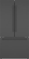 Bosch - 800 Series 21 Cu. Ft. French Door Counter-Depth Smart Refrigerator - Black stainless steel - Front_Zoom