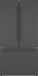 Bosch - 800 Series 21 Cu. Ft. French Door Counter-Depth Smart Refrigerator - Black Stainless Steel - Front_Zoom