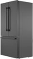 Left Zoom. Bosch - 800 Series 21 Cu. Ft. French Door Counter-Depth Refrigerator - Black stainless steel.