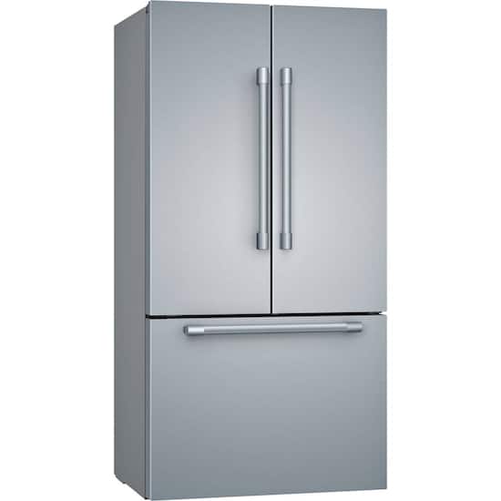 Bosch 800 Series 20 8 Cu Ft French Door Counter Depth Refrigerator Stainless Steel B36ct81sns Best Buy