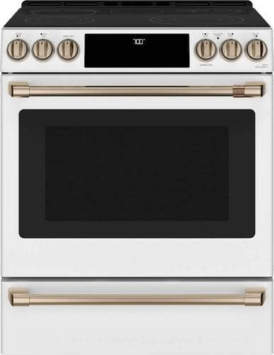 Café - 5.7 Cu. Ft. Slide-In Electric Convection Range - Matte White