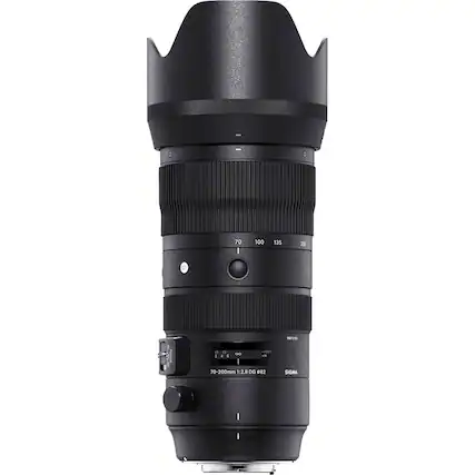 Front. Sigma - 70-200mm f/2.8 DG OS HSM Sports Telephoto Zoom Lens for Canon EF-mount Cameras - Black.