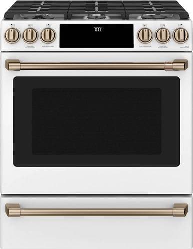 Café - 5.6 Cu. Ft. Slide-In Gas Convection Range - Matte White