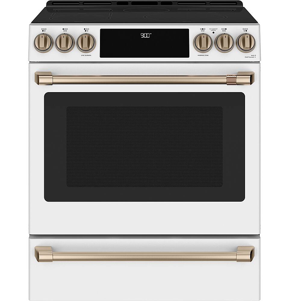 Café - 5.7 Cu. Ft. Slide-In Electric Induction Convection Range - Matte White