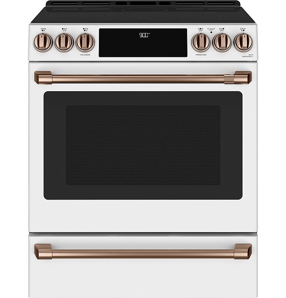Alt View 37. Café - 5.7 Cu. Ft. Slide-In Electric Induction Convection Range - Matte White.
