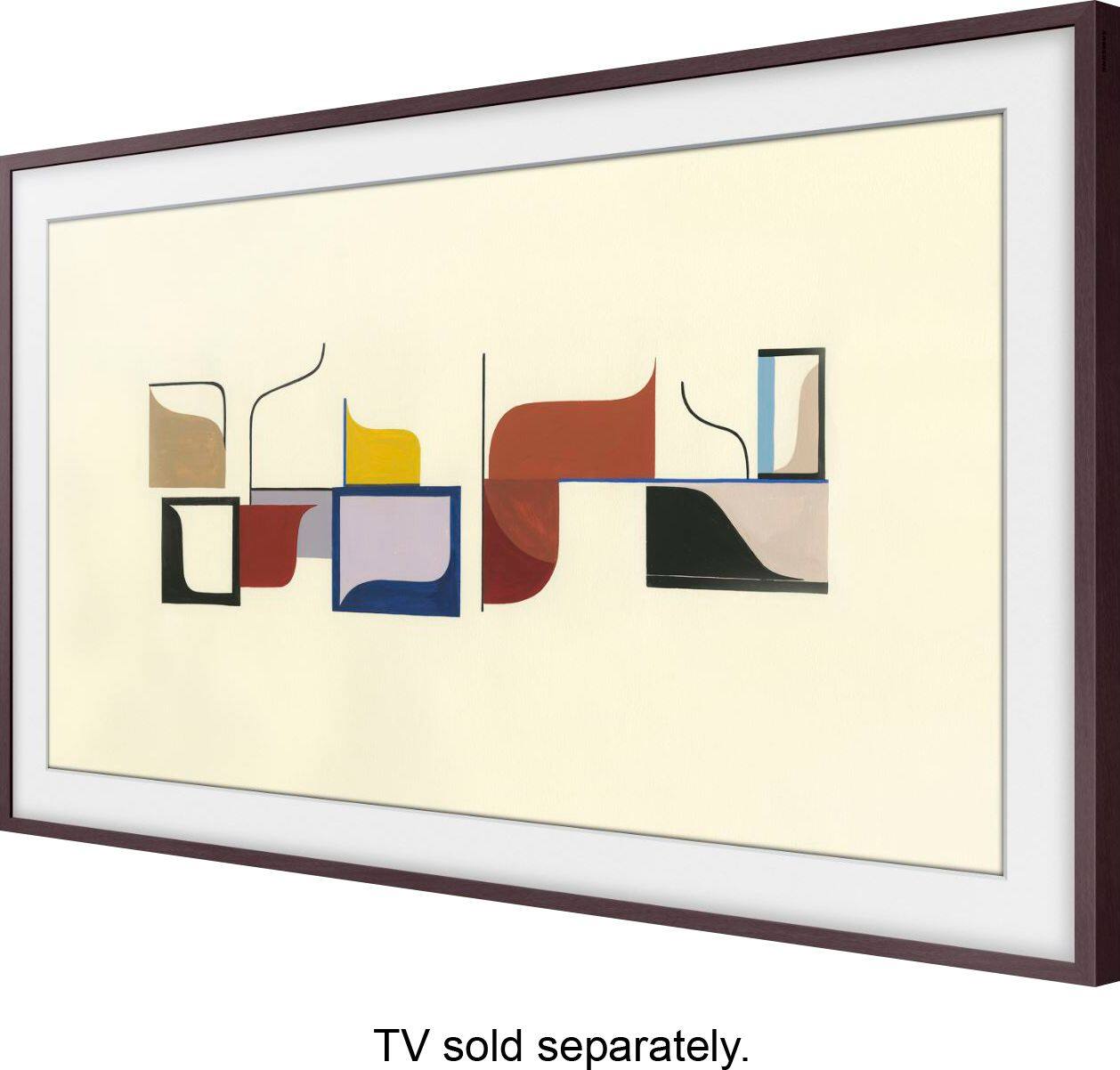 Left. Samsung - 49" The Frame Customizable Bezel - Brown.