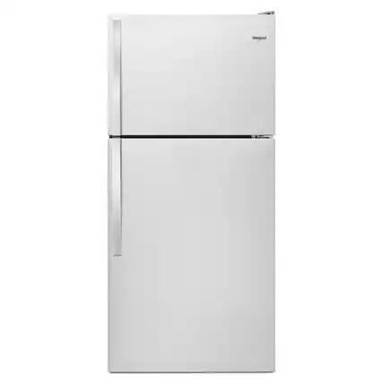 Front. Whirlpool - 18.2 Cu. Ft. Top-Freezer Refrigerator - Stainless Steel.