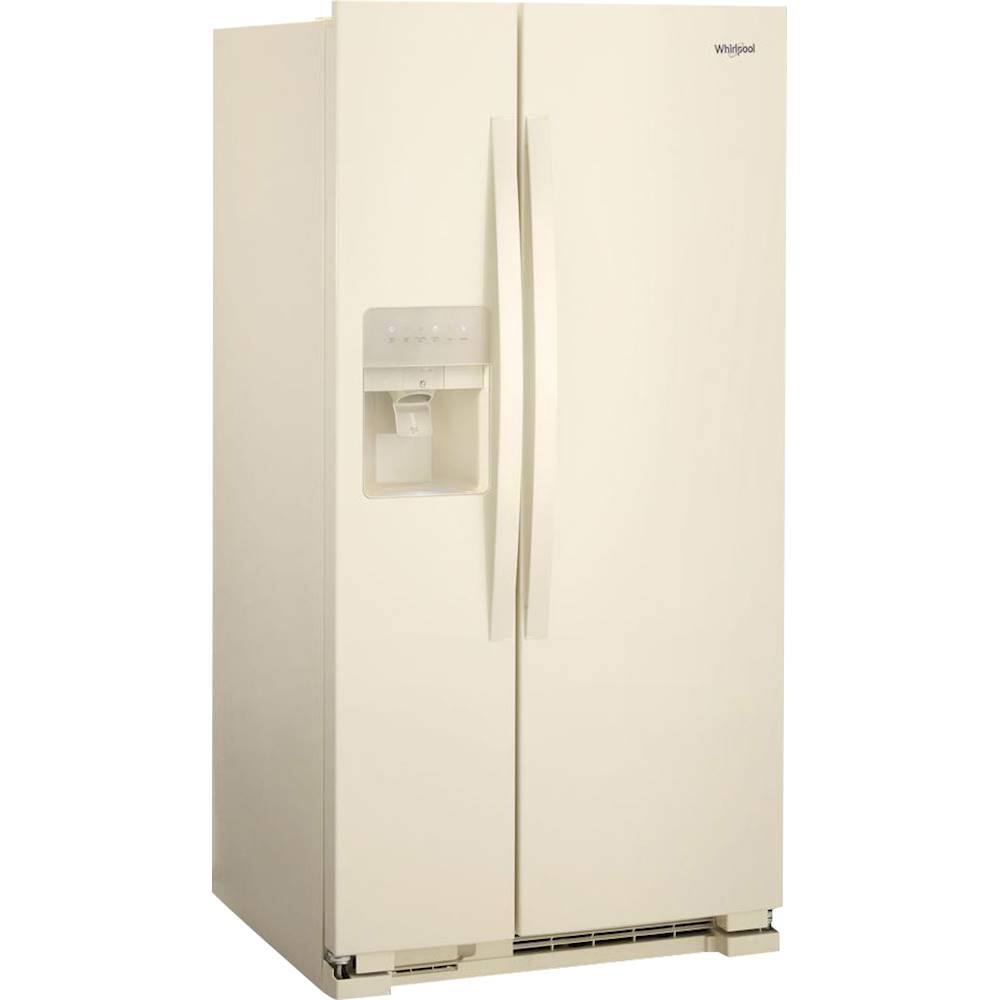 Angle. Whirlpool - 21.4 Cu. Ft. Side-by-Side Refrigerator - Biscuit.