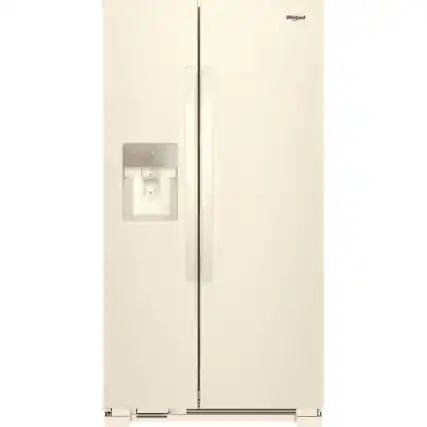Front. Whirlpool - 21.4 Cu. Ft. Side-by-Side Refrigerator - Biscuit.