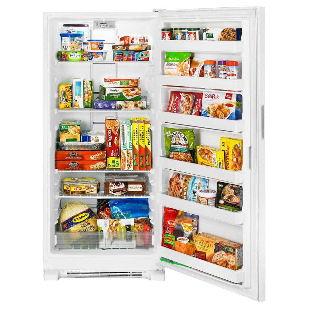 Alt View 1. Maytag - 17.7 Cu. Ft. Frost-Free Upright Freezer - White.