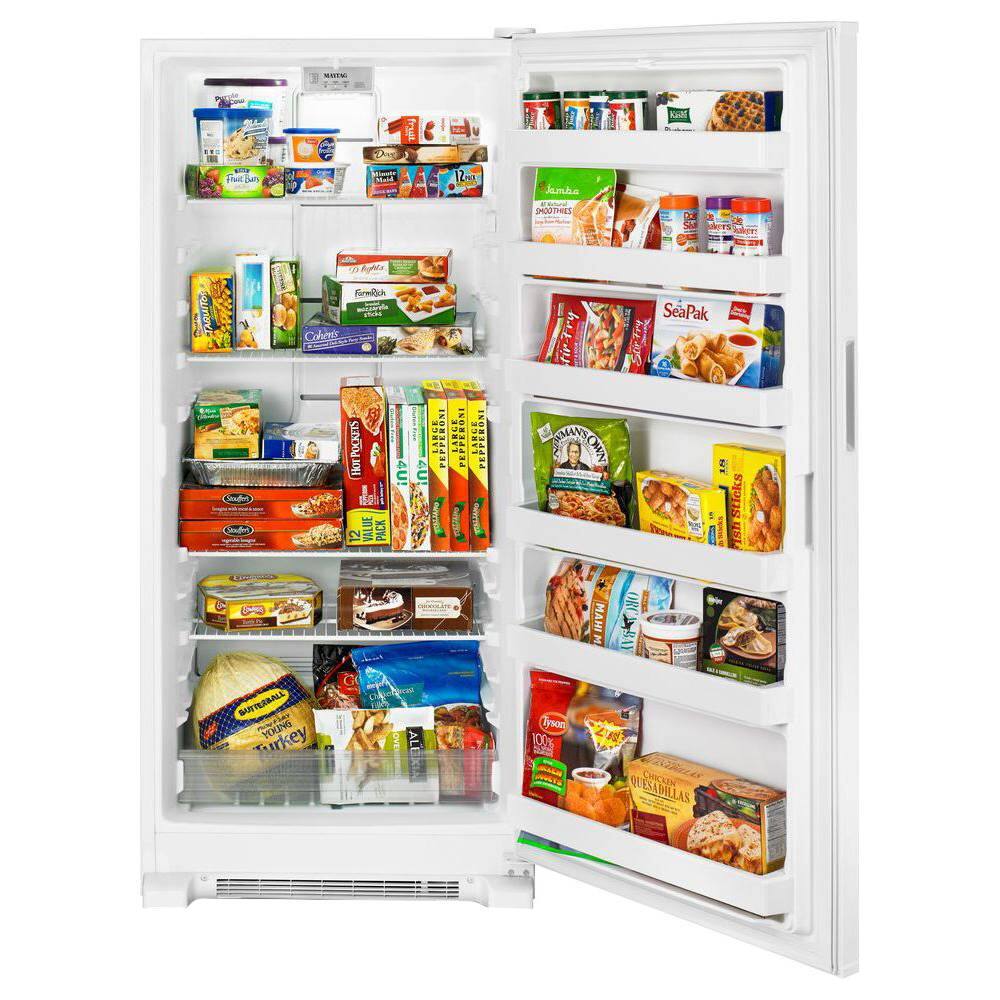 Alt View 1. Maytag - 17.7 Cu. Ft. Frost-Free Upright Freezer - White.