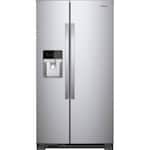 Whirlpool - 21.4 Cu. Ft. Side-by-Side Refrigerator - Monochromatic Stainless Steel - Front_Standard