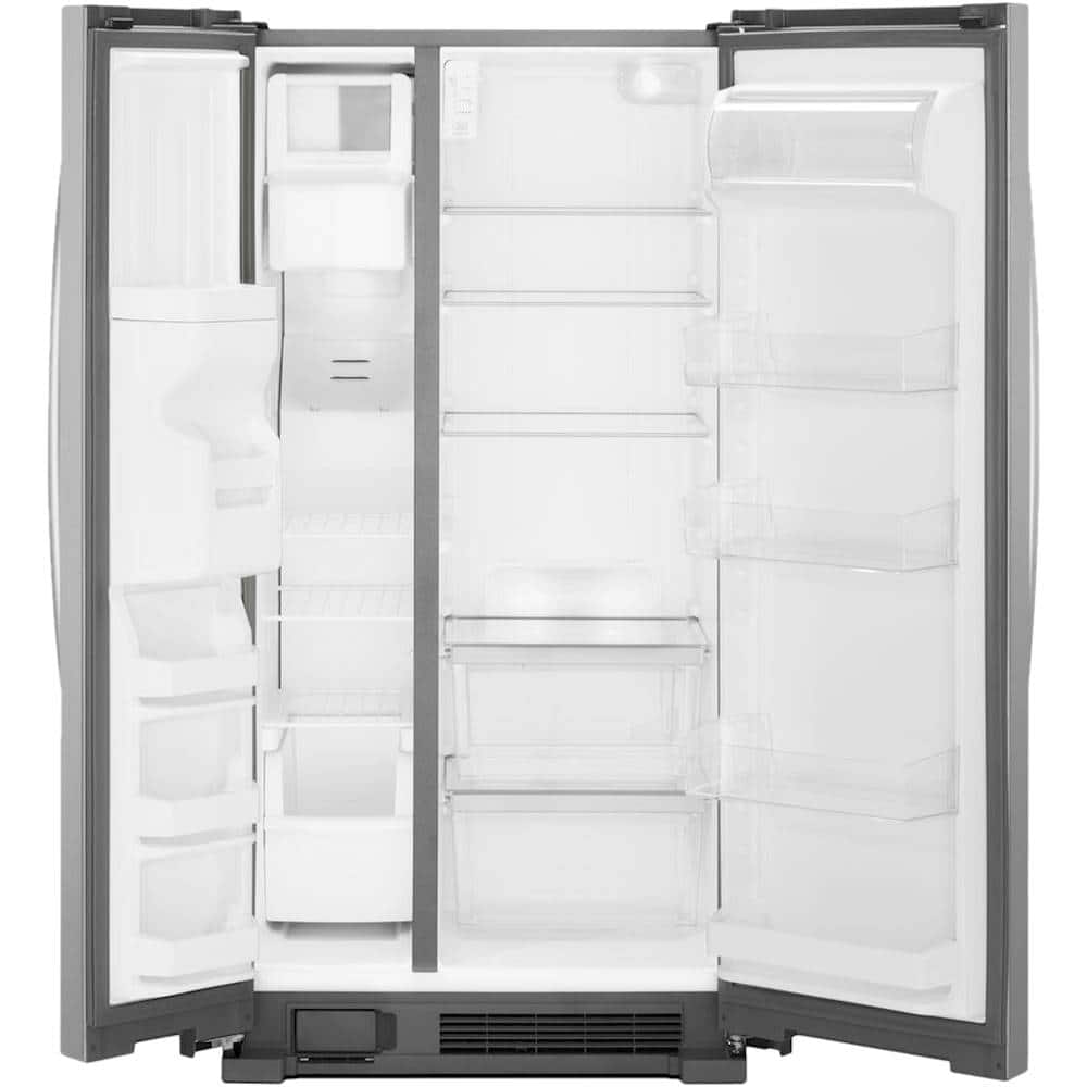 Alt View 2. Whirlpool - 21.4 Cu. Ft. Side-by-Side Refrigerator - Monochromatic Stainless Steel.