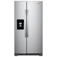 Whirlpool - 24.6 Cu. Ft. Side-by-Side Refrigerator - Monochromatic stainless steel - Front_Zoom