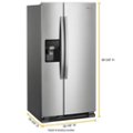 Alt View Zoom 2. Whirlpool - 24.6 Cu. Ft. Side-by-Side Refrigerator - Monochromatic stainless steel.