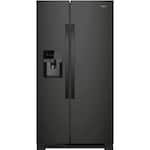Whirlpool - 21.4 Cu. Ft. Side-by-Side Refrigerator - Black - Front_Standard