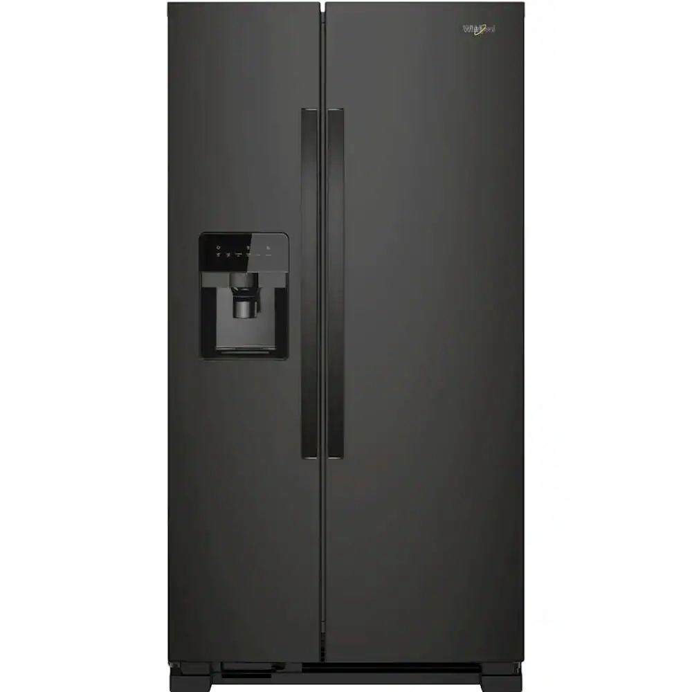 Whirlpool - 21.4 Cu. Ft. Side-by-Side Refrigerator - Black