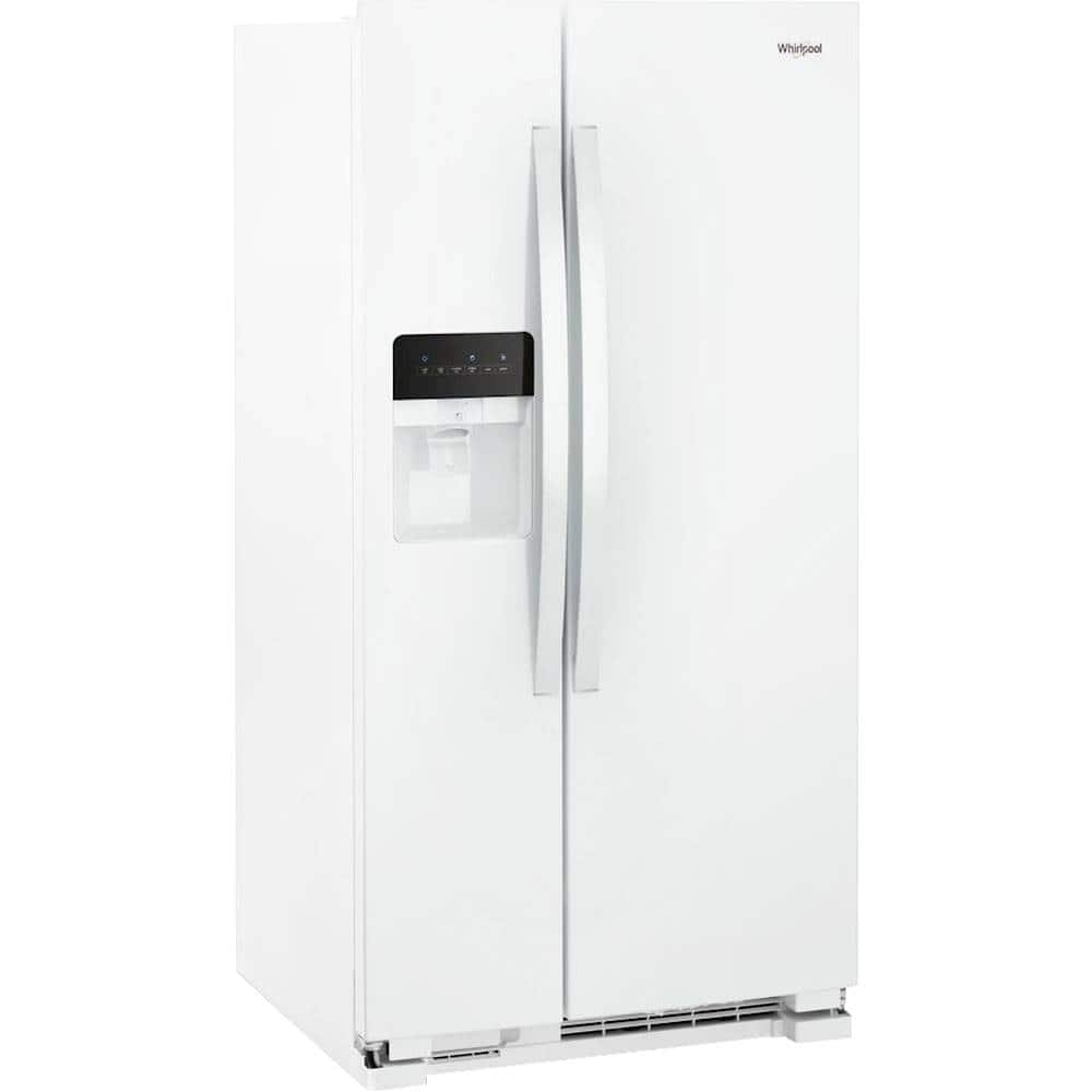 Angle View: Whirlpool - 21.4 Cu. Ft. Side-by-Side Refrigerator - White