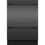Fisher & Paykel - DishDrawer 24" Top-Control Built-In Dishwasher - Black stainless steel - Front_Standard