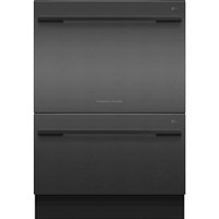 Fisher & Paykel - DishDrawer 24" Top-Control Built-In Dishwasher - Black stainless steel - Front_Zoom