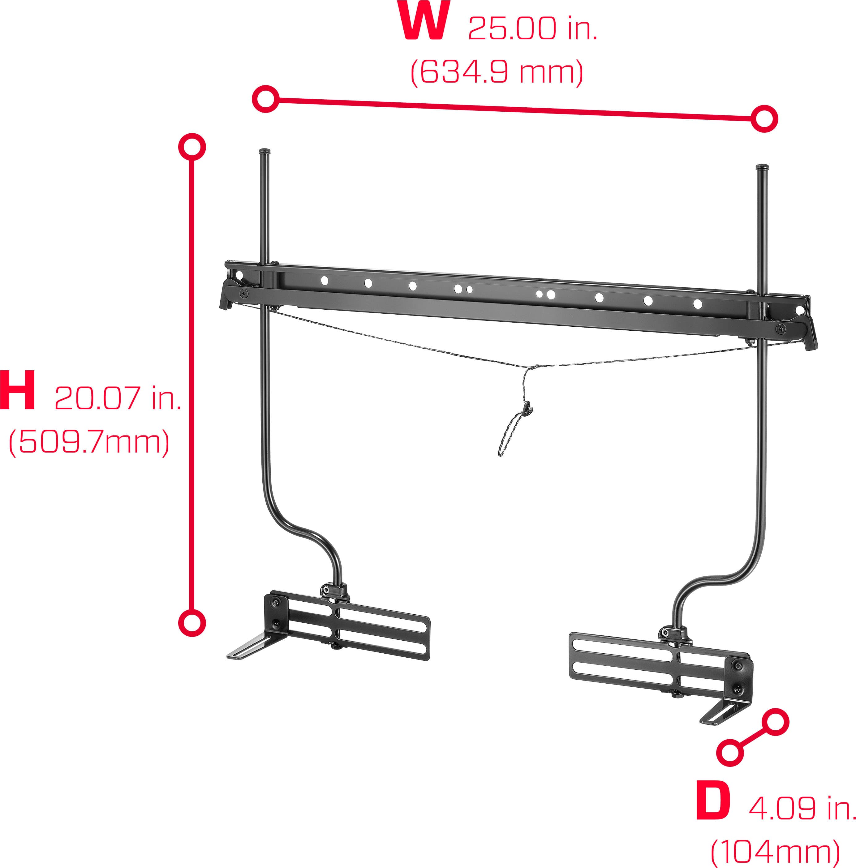 Alt View 14. Rocketfish™ - Universal Soundbar Mounting System - Black.