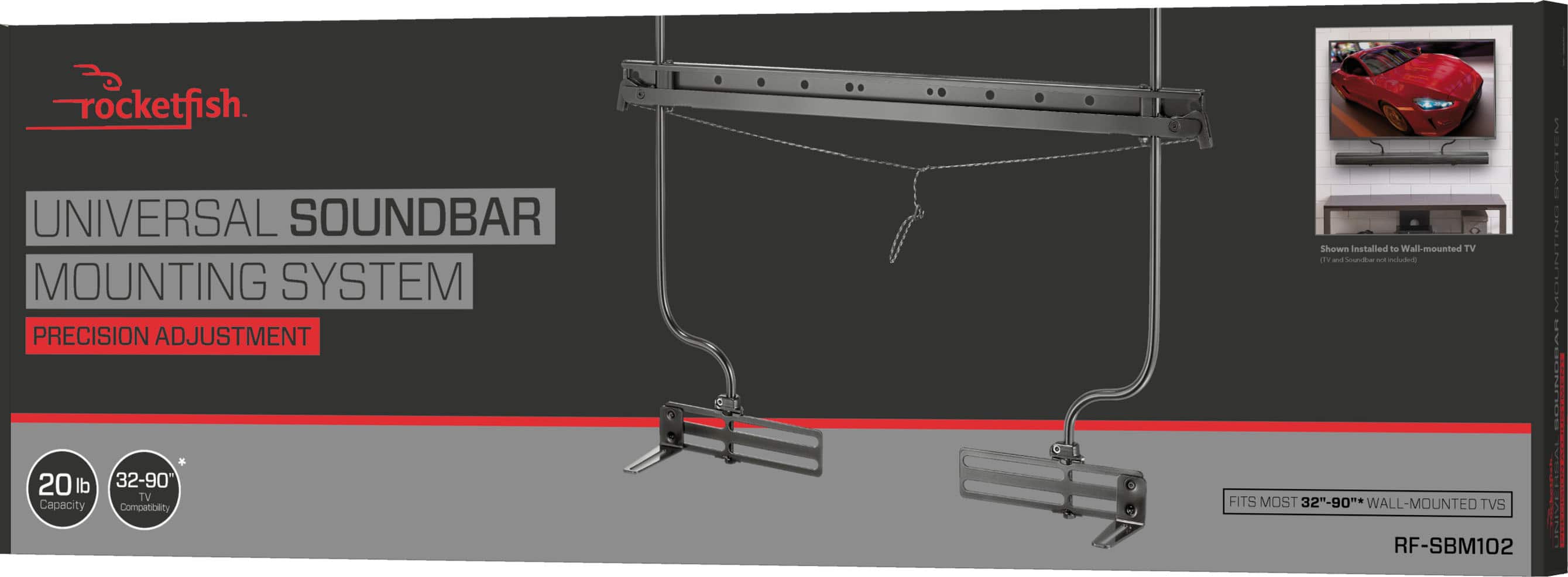 Alt View 15. Rocketfish™ - Universal Soundbar Mounting System - Black.