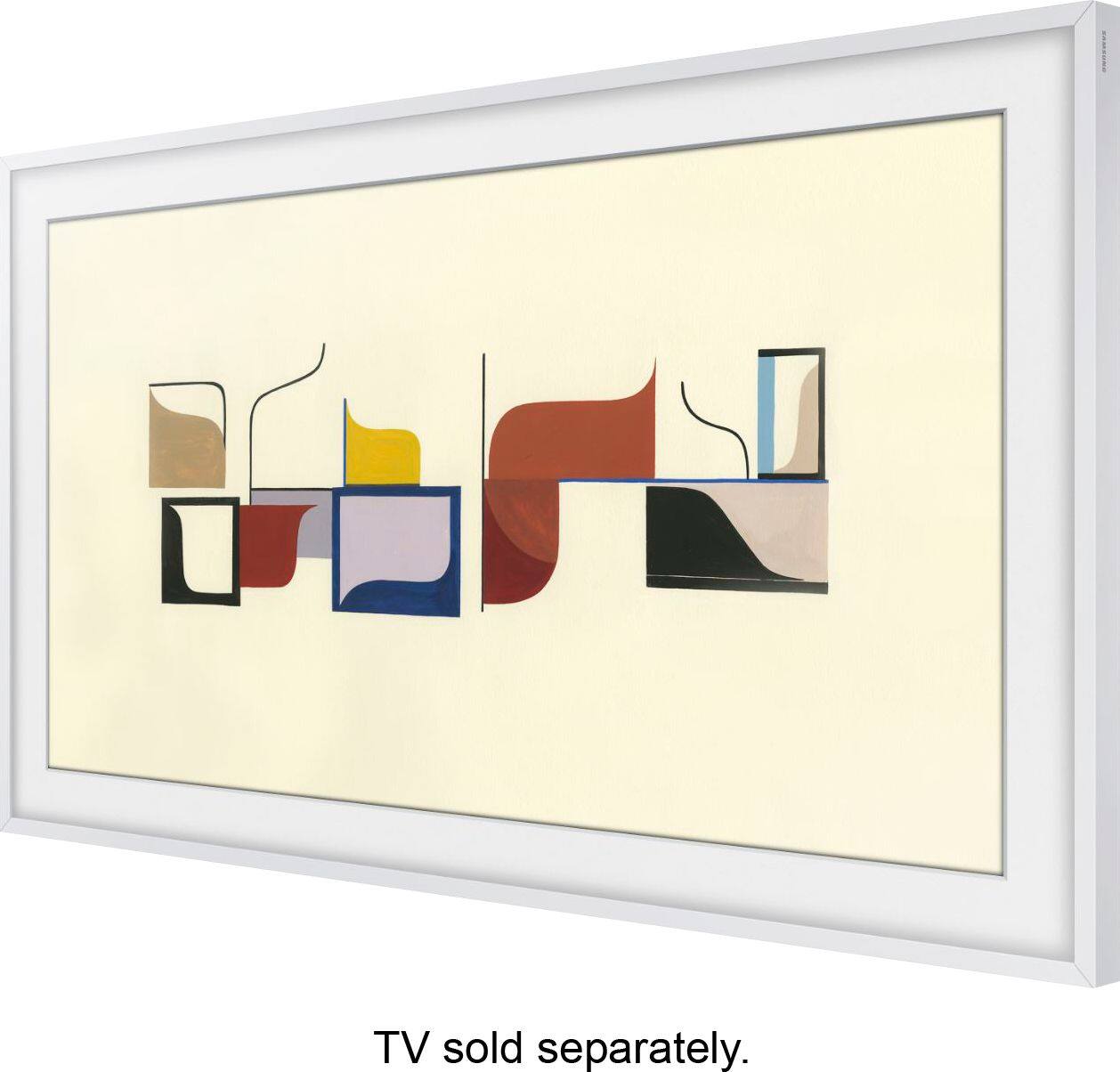 Left. Samsung - 49" The Frame Customizable Bezel - White.