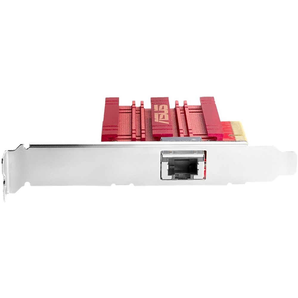 Left View: ASUS - 10G PCI Express Network Adapter - Red