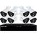 Front. Night Owl - 8-Channel, 8-Camera Indoor/Outdoor Wired 5MP 1TB DVR Surveillance System - Black/White.