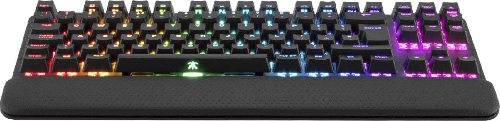 Fnatic - Mini Streak RGB Wired Gaming Mechanical CHERRY MX Silent Red Switch Keyboard with RGB Back Lighting - Black
