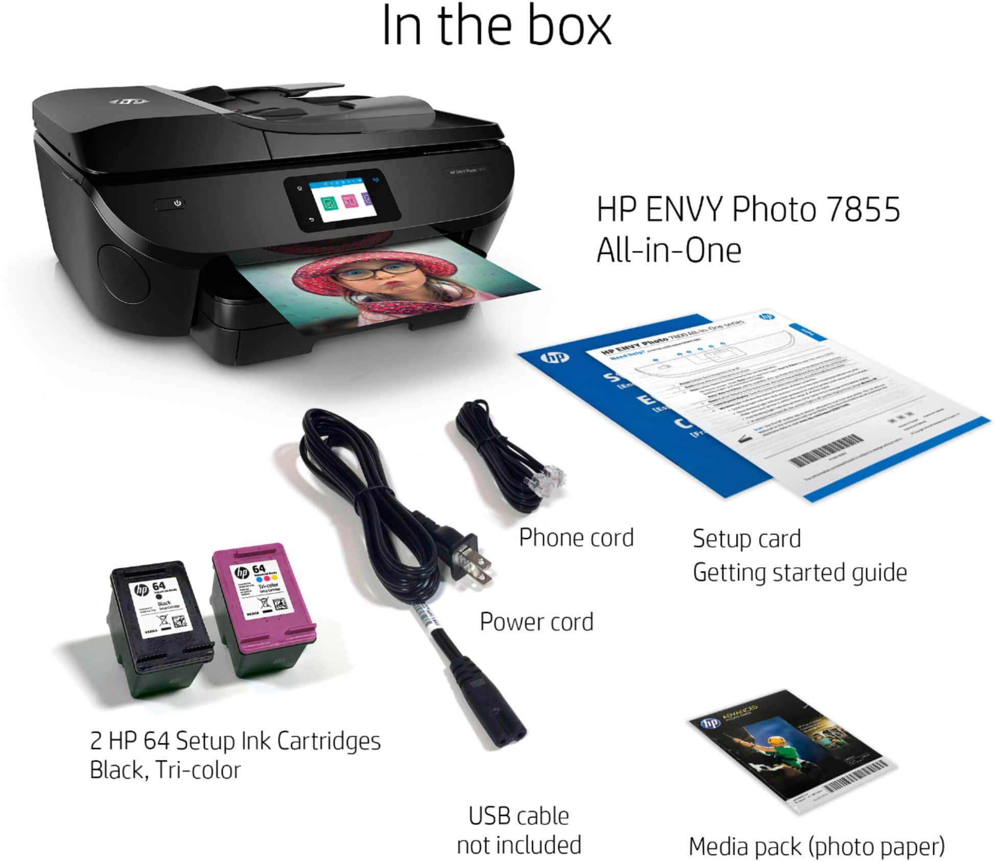 Best Buy Hp Envy Photo 7855 Wireless All In One Instant Ink Ready Printer With 6 Month Instant