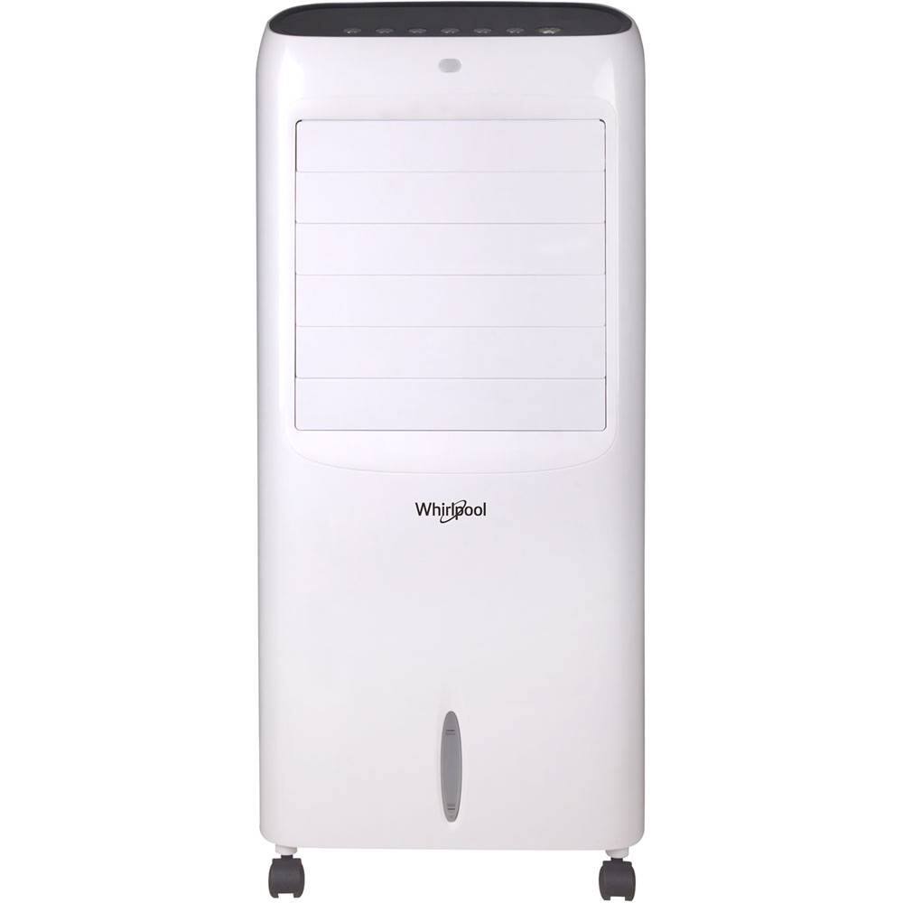 Front. Whirlpool - 214 CFM Portable Evaporative Cooler - White.