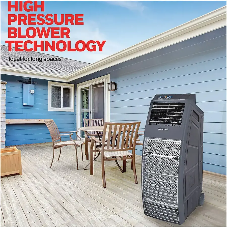 Alt View 18. Honeywell - 830 CFM Portable Evaporative Cooler - Black.