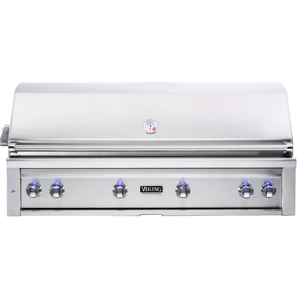 Angle. Viking - Professional 5 Series 53.9" Built-In Gas Grill - Stainless Steel.